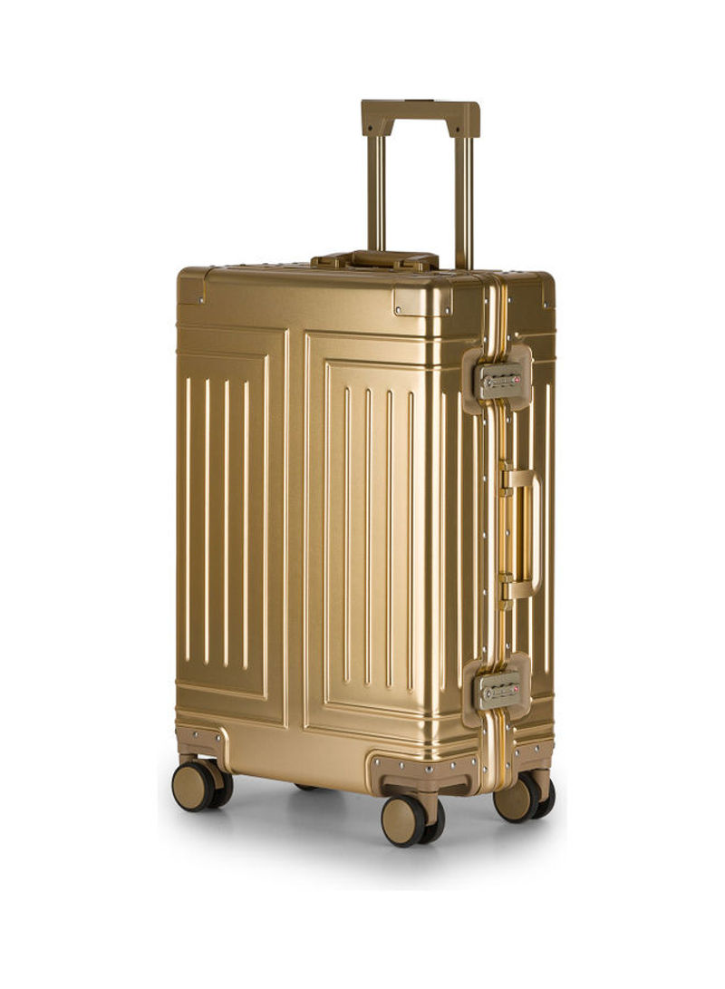 Ultra-Light Expandable Spinner Wheels Hardside Luggage Trolley Gold