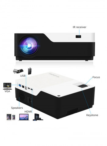1080 Full HD LED Projector M18 White