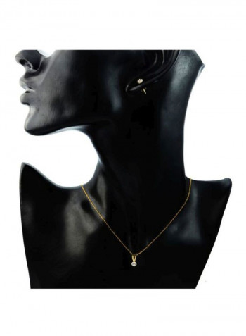 3-Piece 18 Karat Gold Diamond Jewellery Set
