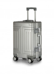 Ultra-Light Expandable Spinner Wheels Hardside Luggage Trolley Silver