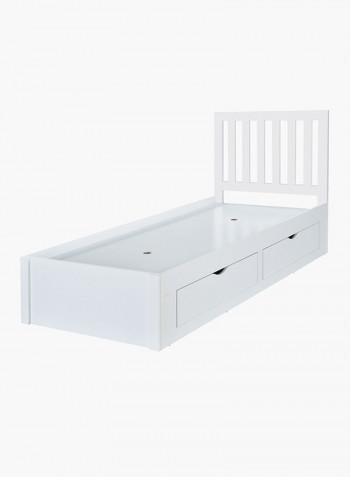 Patara Single Bed With 4-Drawers White 90 x 200centimeter