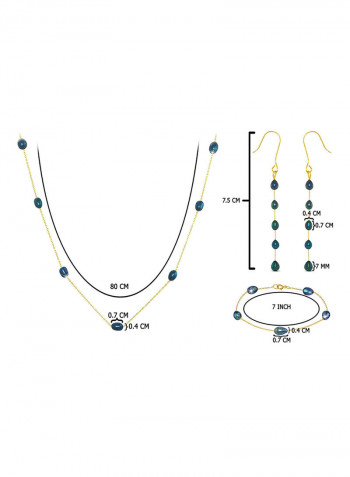 10 Karat Gold Pearls 3 Piece Jewellery Set