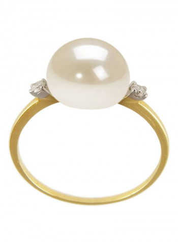 18 Karat Gold Pearl Ring