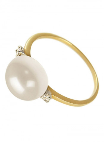 18 Karat Gold Pearl Ring