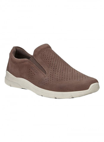 Irving Slip On Formals Coffee/White
