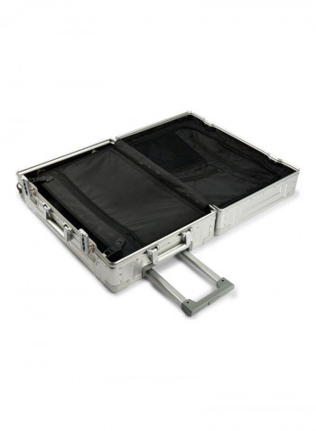 Ultra-Light Expandable Spinner Wheels Hardside Luggage Trolley Silver
