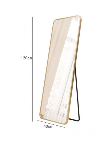 Dressing Mirror With Stand Holder Gold/Clear 120x40cm