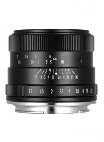 Manual Focus Camera Lens 6.2x6x4.4cm Black/Clear