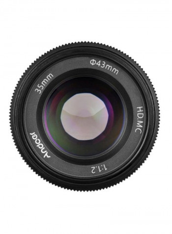 Manual Focus Camera Lens 6.2x6x4.4cm Black/Clear