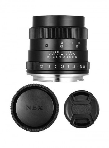 Manual Focus Camera Lens 6.2x6x4.4cm Black/Clear