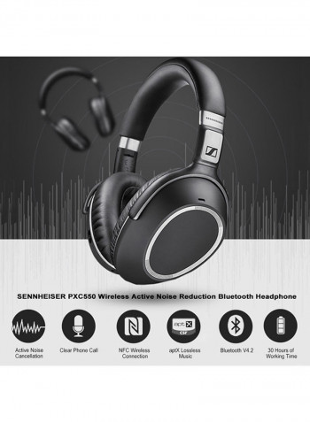 Active Noise Cancelling Wireless Headphones Black/Silver