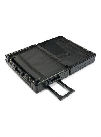 Ultra-Light Expandable Spinner Wheels Hardside Luggage Trolley Black