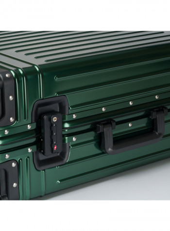 Ultra-Light Expandable Spinner Wheels Hardside Luggage Trolley Green