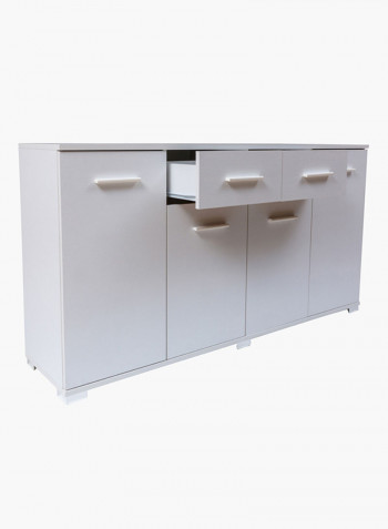 Particle Board Sideboard White 160x85x39centimeter