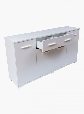 Particle Board Sideboard White 160x85x39centimeter