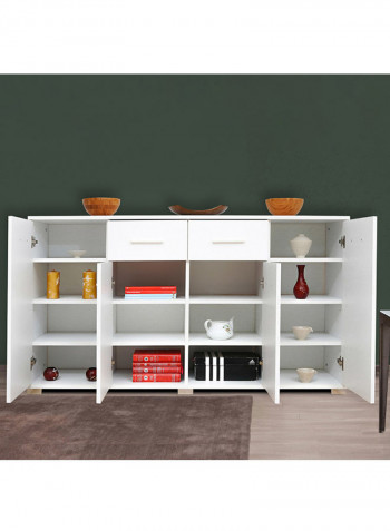 Particle Board Sideboard White 160x85x39centimeter