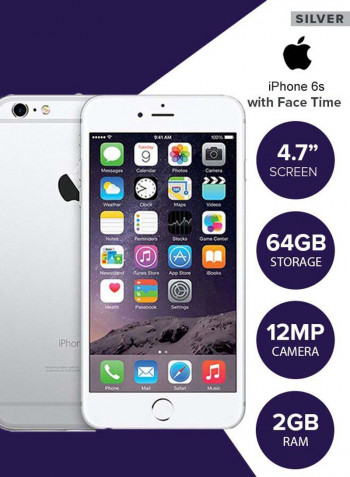 Refurbished - iPhone 6s With FaceTime Silver 64GB 4G LTE