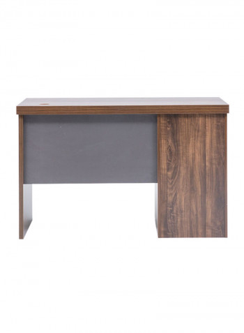 Recardo Office Table With Pedestal Walnut/Black