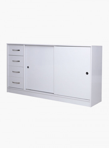 30 Pairs Cabinet Shoe Rack Highgloss White 170 x 90 x 39centimeter