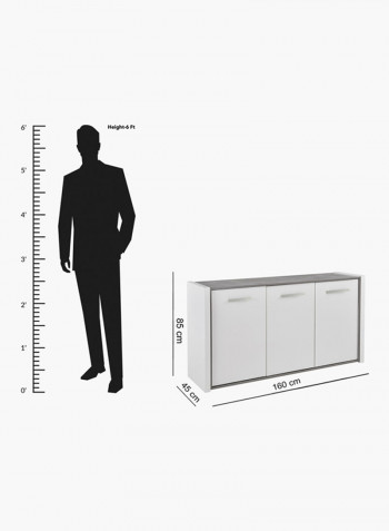 Door Side Board With Storage White