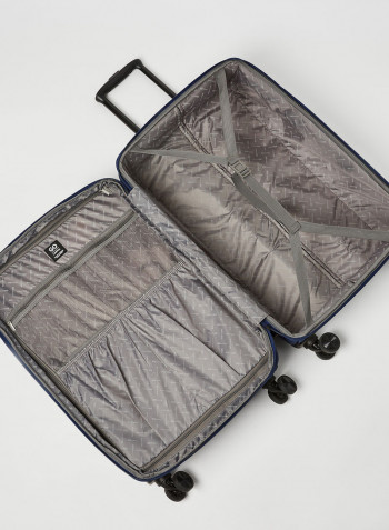 4-Wheels Soft Cabin Luggage Trolley Bag أزرق