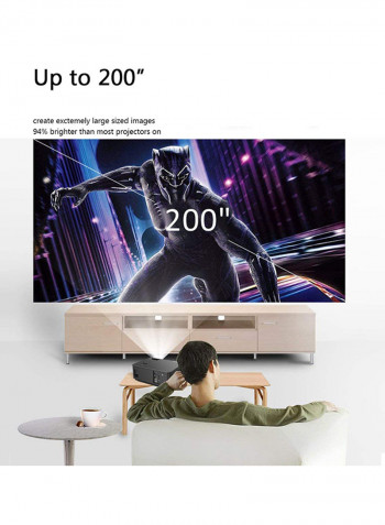 Android Home Theater Projector - 4000 Lumens M5 Android Black