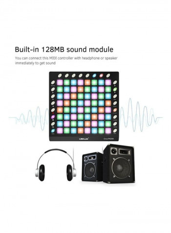 Portable USB Midi Drum Pad Controller