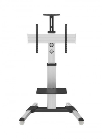 TV Floor Stand With DVD Rack And Camera Holder 37-75''inch Silver/Black