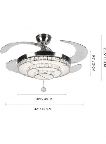 Ceiling Fan Light Clear 107cm