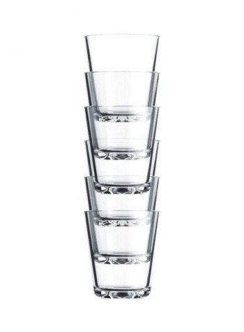 6-Piece Casual Glass Clear