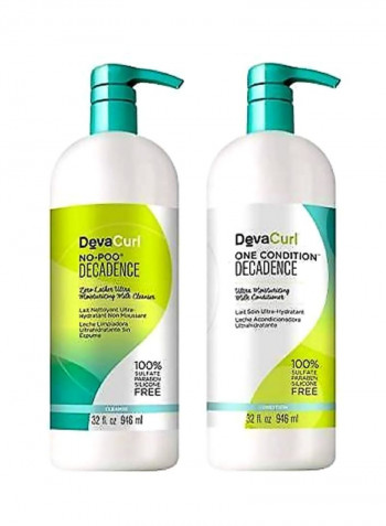 Low Poo Decadence Mild Lather Cleanser And Conditioner Set 32ounce