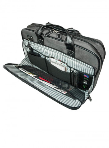 Premium Laptop Brief Style Bag For 16-Inch Graphite/Black