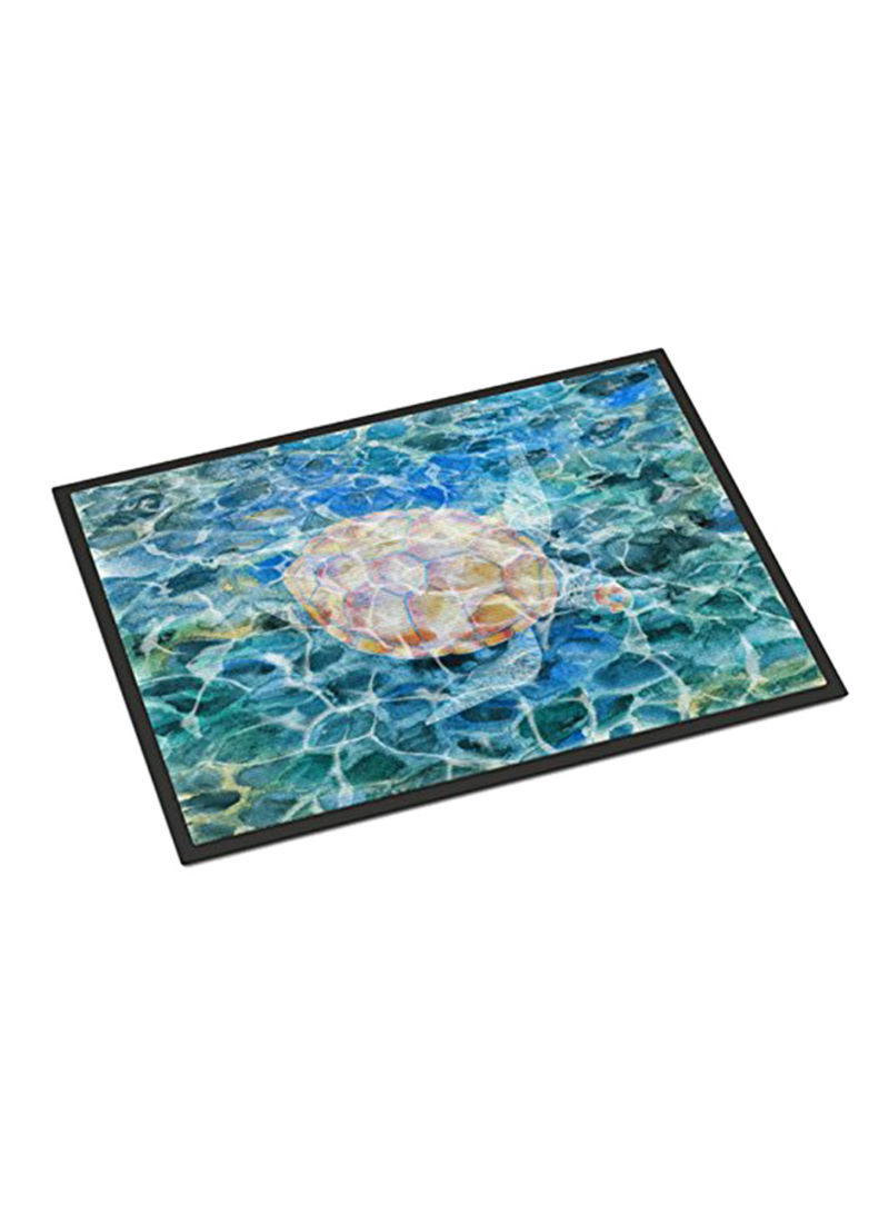 Sea Turtle Design Doormat Multicolour 18x27x0.25inch