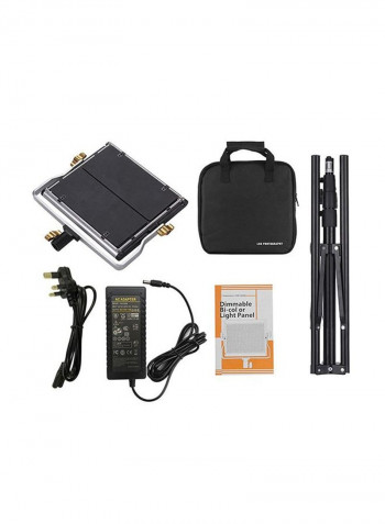 LED Dimmable Photography Light With Accessories White/Black