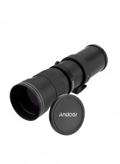 Telephoto Manual Zoom Lens With T-Mount Black/Clear