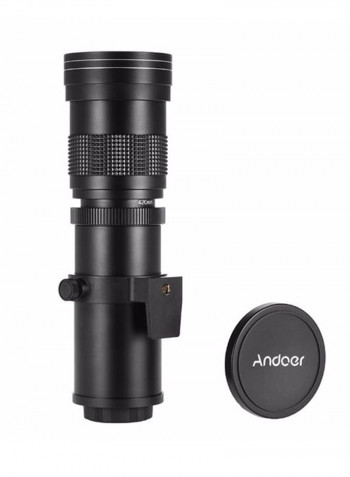 Telephoto Manual Zoom Lens With T-Mount Black/Clear