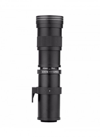 Telephoto Manual Zoom Lens With T-Mount Black/Clear