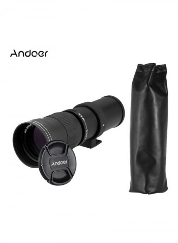 Telephoto Manual Zoom Lens With T-Mount Black/Clear