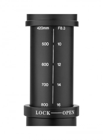 Telephoto Manual Zoom Lens With T-Mount Black/Clear