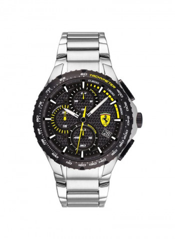Men's Stainless Steel Quartz Chronograph Wrist Watch With Date Display 830729