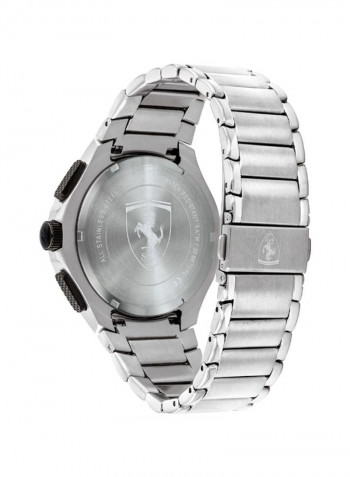 Men's Stainless Steel Quartz Chronograph Wrist Watch With Date Display 830729