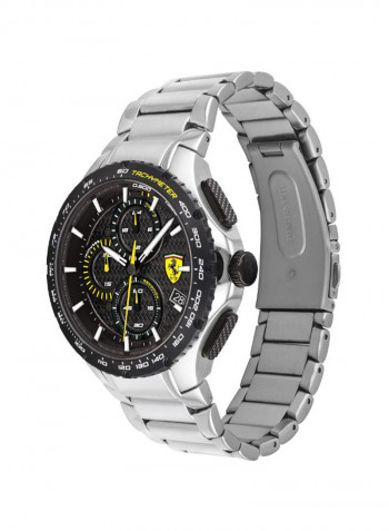 Men's Stainless Steel Quartz Chronograph Wrist Watch With Date Display 830729