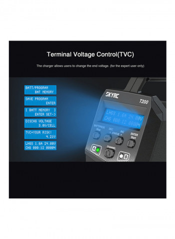 T200 Dual AC/DC Balance Charger 50 x 37.5millimeter