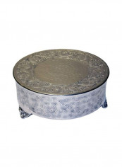 Round Shaped Wedding Cake Stand Silver/Blue 22x6.25inch