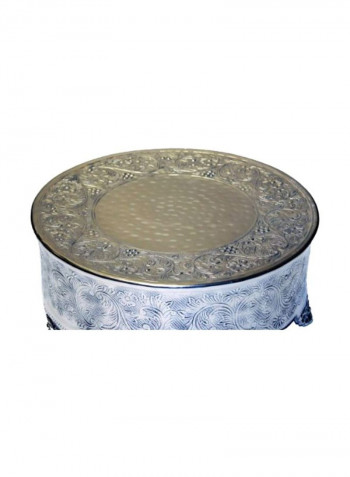 Round Shaped Wedding Cake Stand Silver/Blue 22x6.25inch