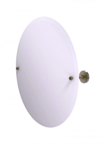 Sag Harbor Collection Frameless Round Mirror Antique Brass/Clear 22x3.6x22inch