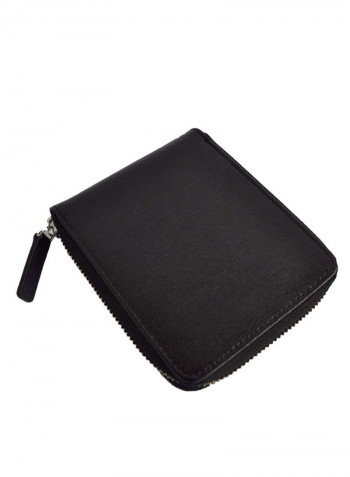 RFID Blocking Zip Around Wallet أسود