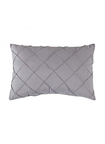 7-Piece Printed Comforter Set Polyester Grey/Light Purple Queen