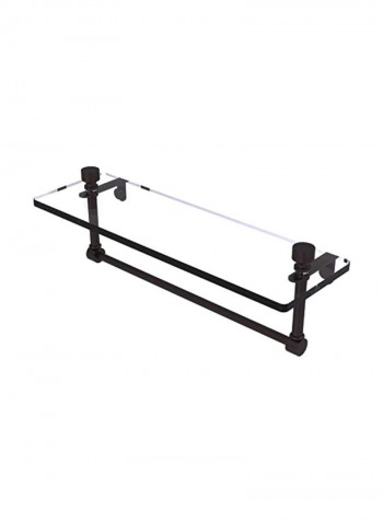 Foxtrot Towel Bar Glass Shelf Brown/clear 16inch