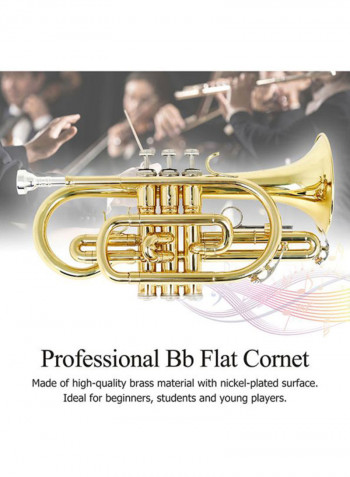 Professional Bb Flat Cornet With Storage Bag